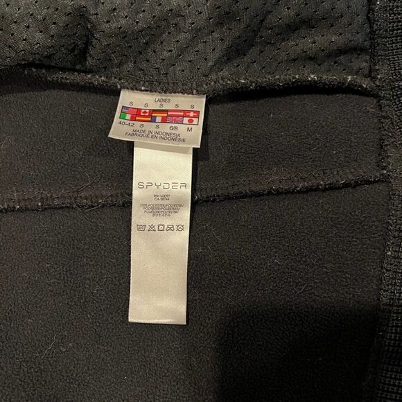 Spyder Women Black  full zip Jacket Size S/P - Picture 8 of 9